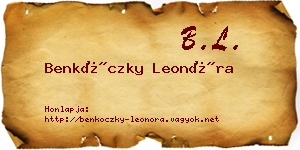 Benkóczky Leonóra névjegykártya